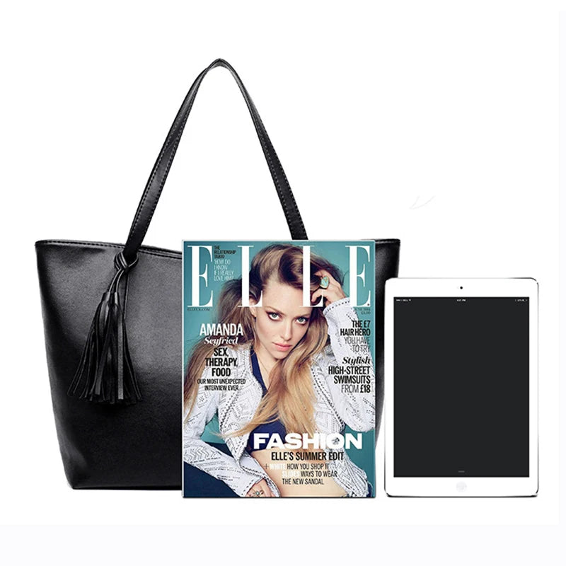 Large PU Shoulder Handbag