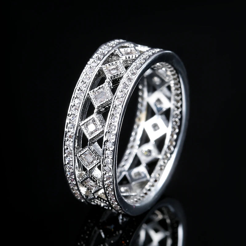 “Kinel Rose Gold Floral Zircon Ring”