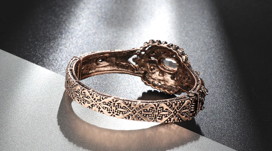 Gray Crystal Boho Bracelet”