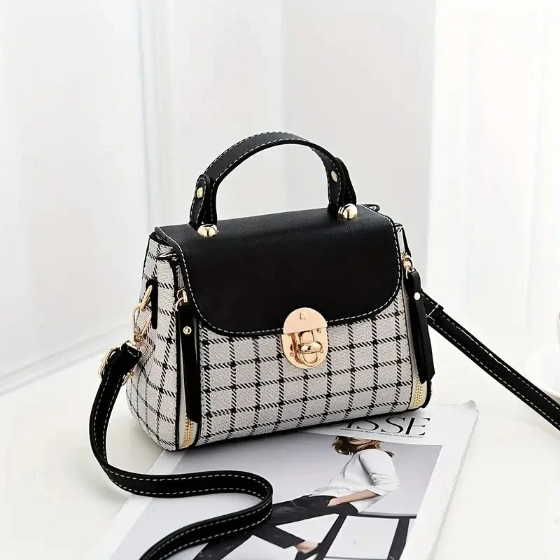 Plaid Flap Crossbody Bag