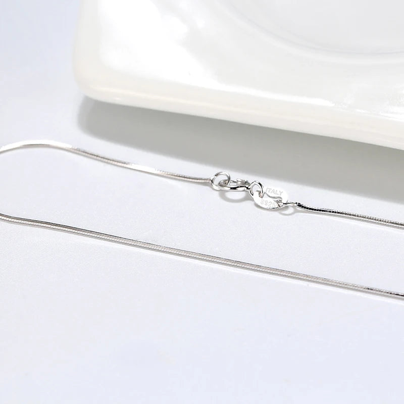 925 Silver Snake Chain Necklace for Women