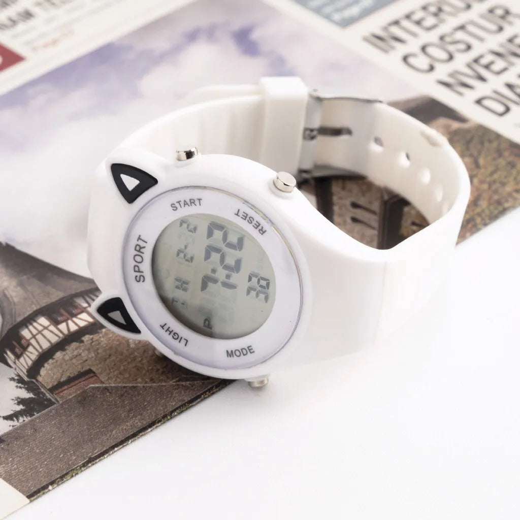 Kids Cat Ear Sports Watch Set