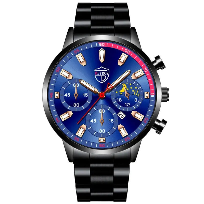 Fashion Mens Stainless Steel Watches Luxury Men Sports