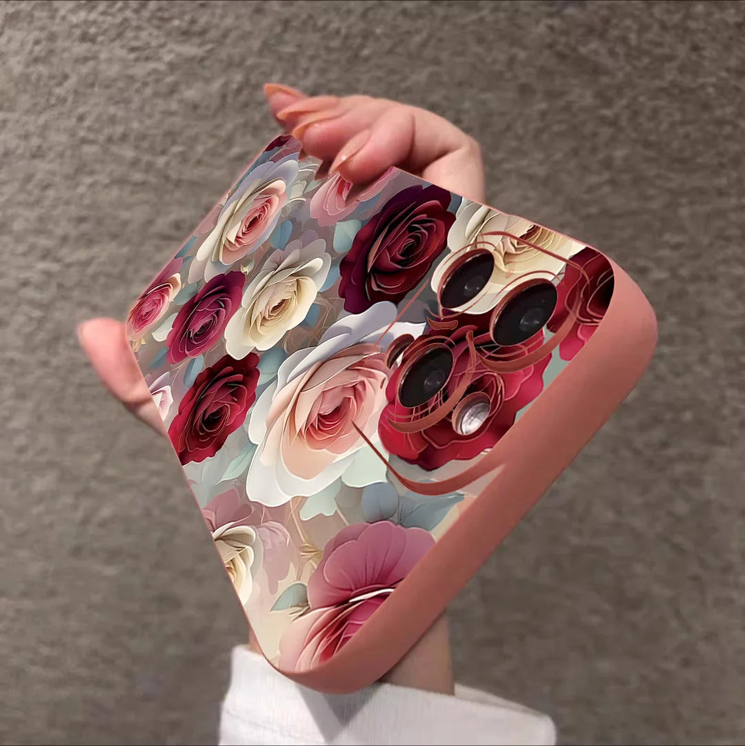 Luxury Rose Floral Shockproof Cover – Samsung