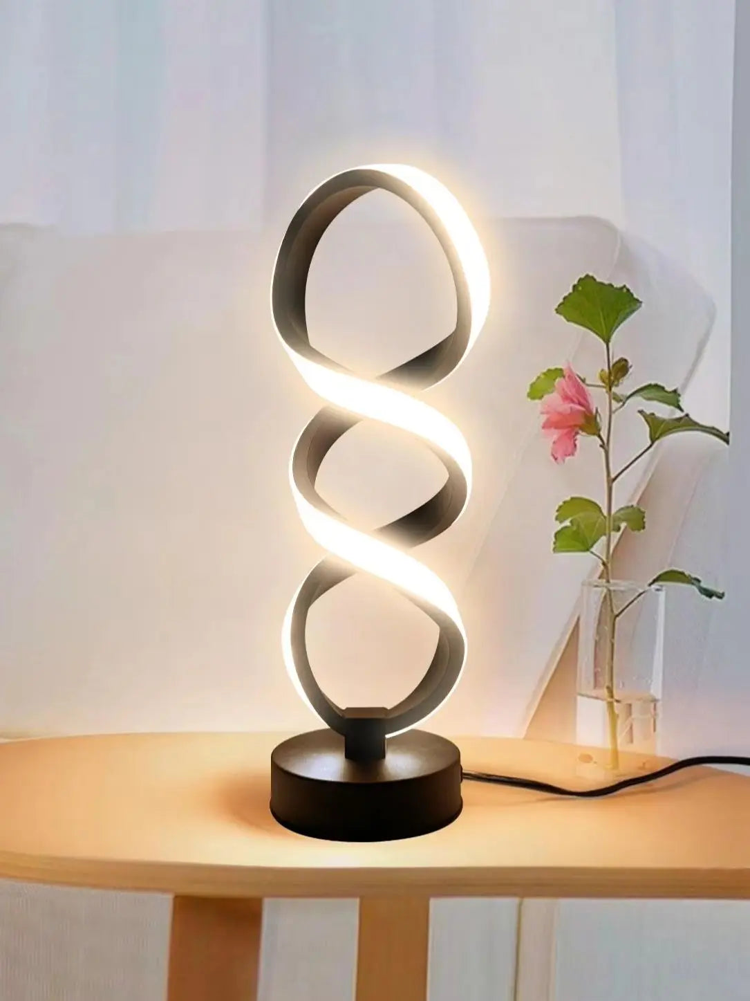 Creative Spiral LED Table Lamp with 3 Color Adjustment