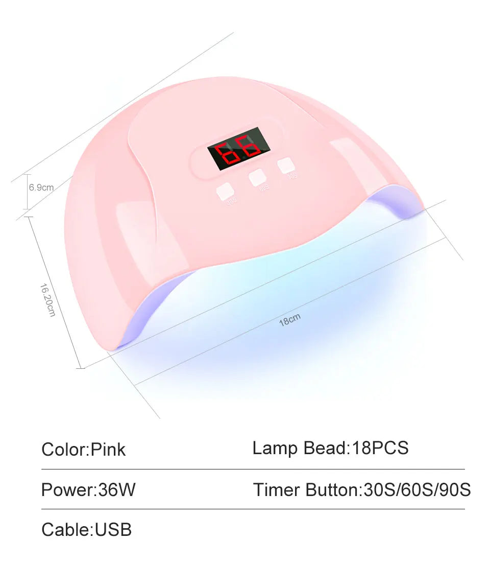 Portable UV LED Nail Dryer – USB Nail Lamp for Home Use