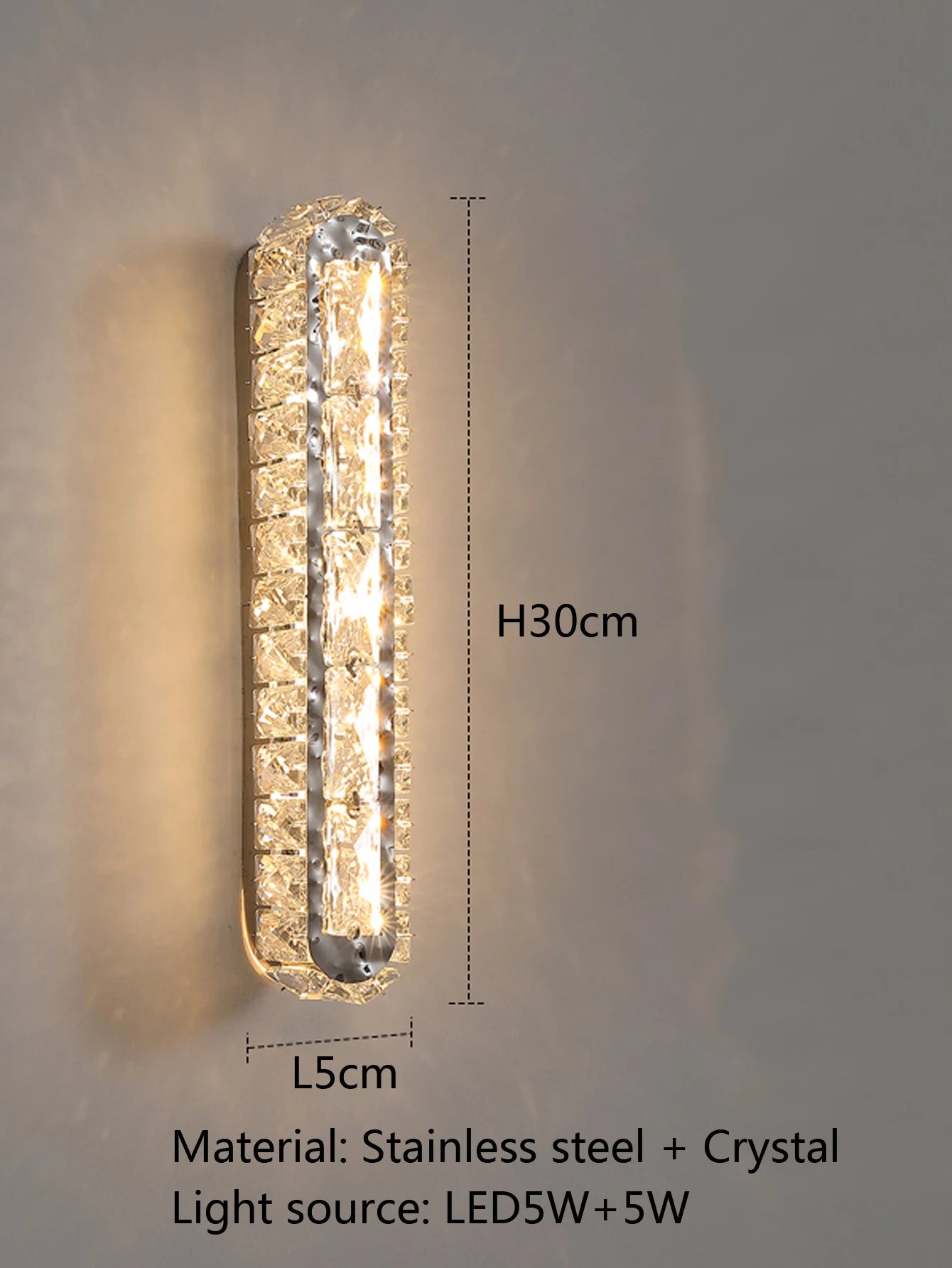 Crystal Wall Lamp – Gold & Silver