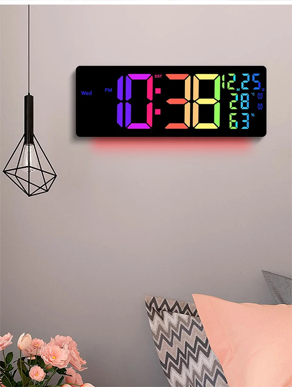 Color-Changing LED Wall Clock – Dynamic Room Decor