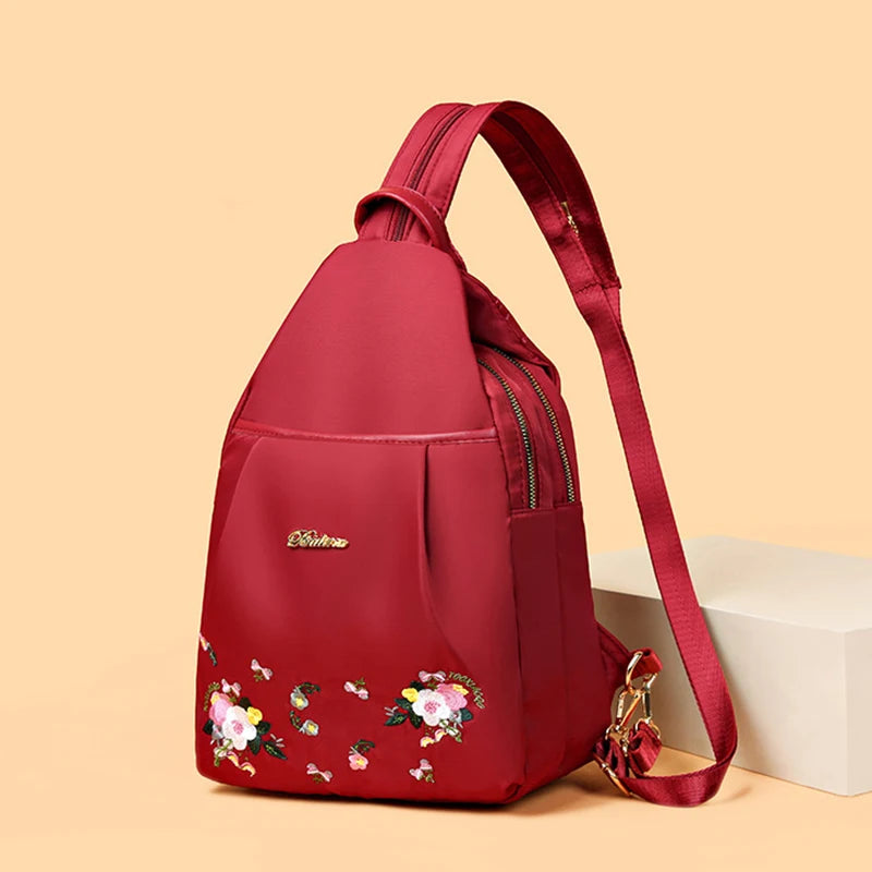 Waterproof Oxford Embroidered Backpack