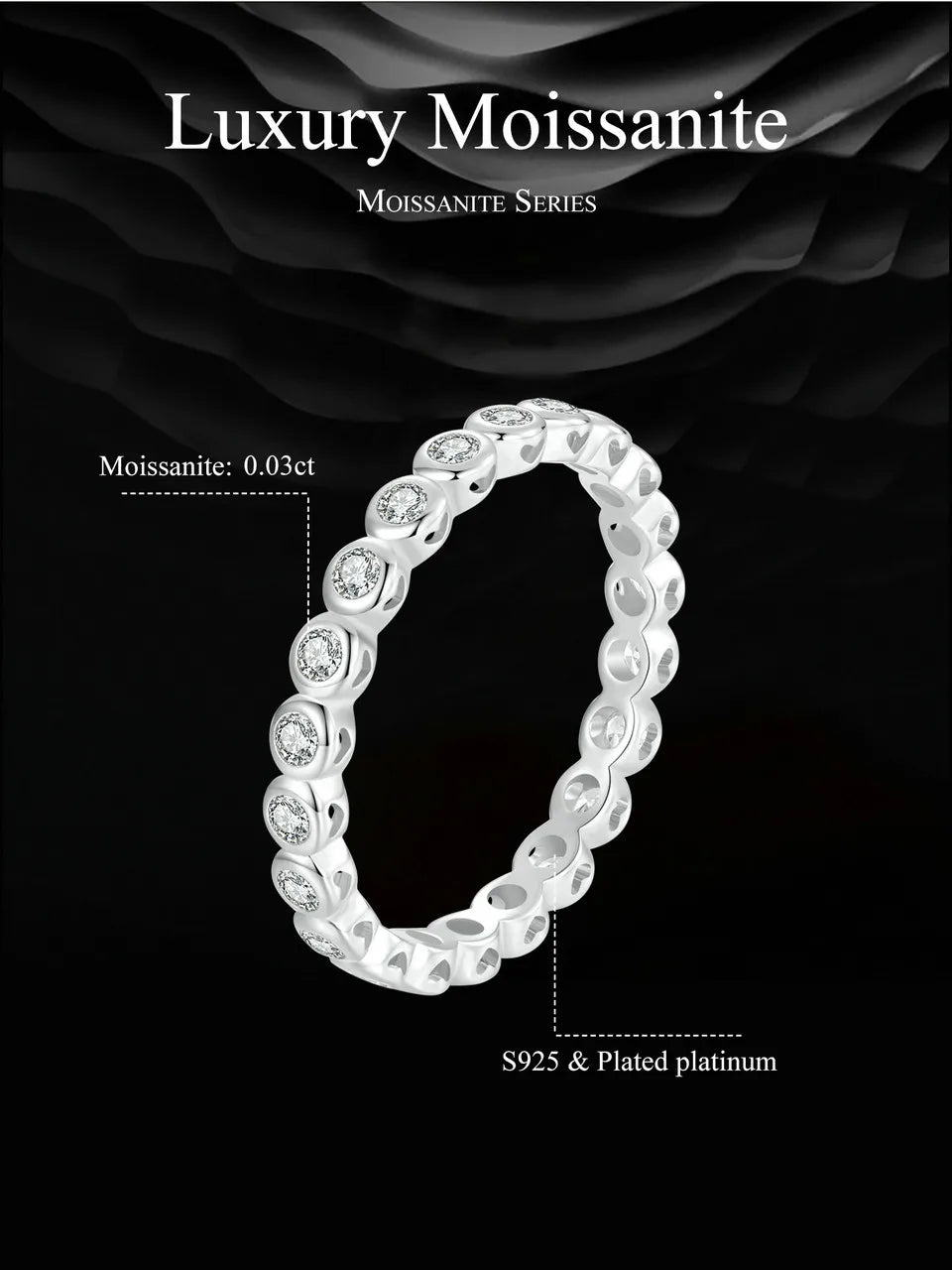 White Gold Plated Sterling Silver Ring