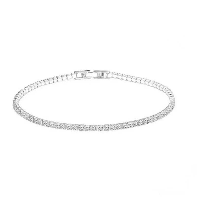 “925 Sterling Silver Tennis Bracelet 2mm Zirconia”