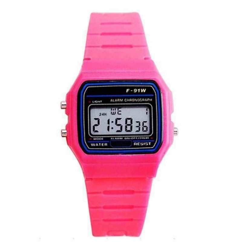 Luxury Harajuku Women's Digital Watch, Waterproof LED, Silicone Strap