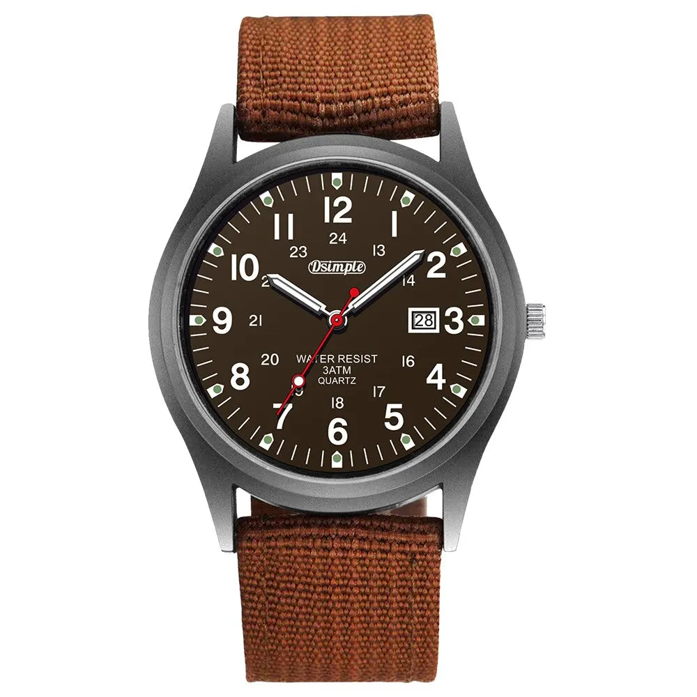 Men's Luxury Military Quartz Watch, Luminous Hands