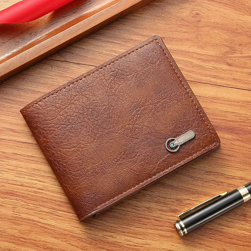 Classic Vintage PU Leather Men’s Wallet with Coin Pocket