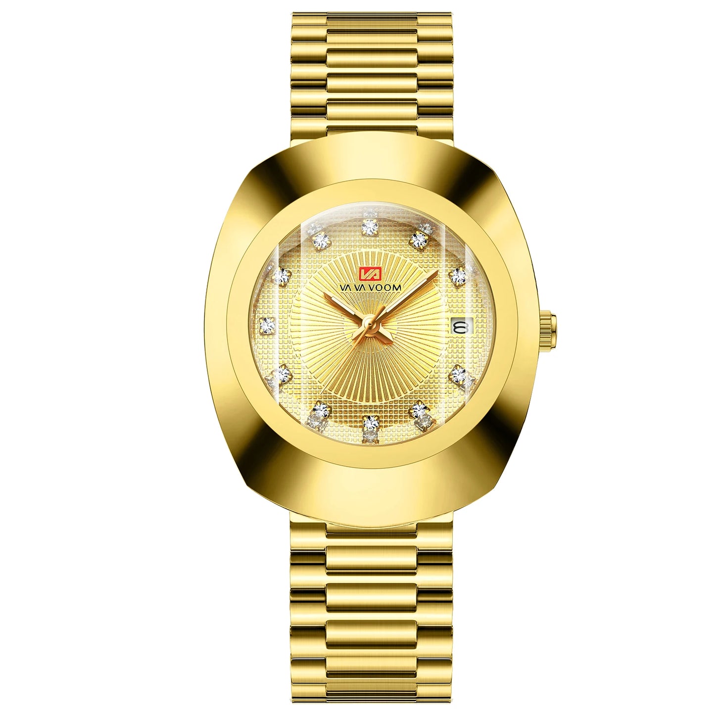 Elegant Gold Mesh Men’s Watch