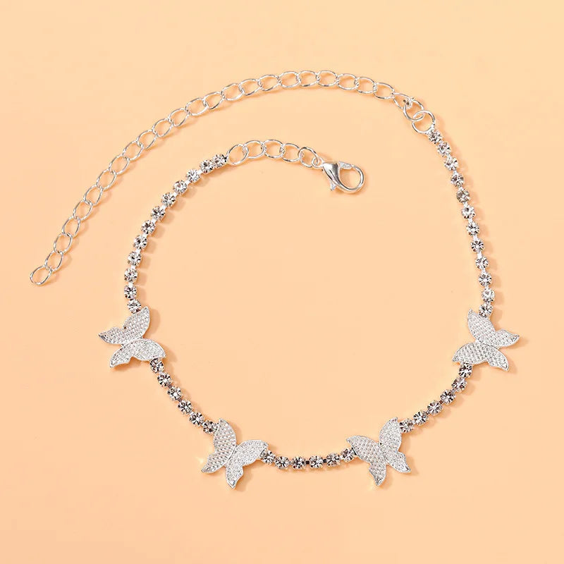 Luxury Rhinestone Chain Anklet for Women