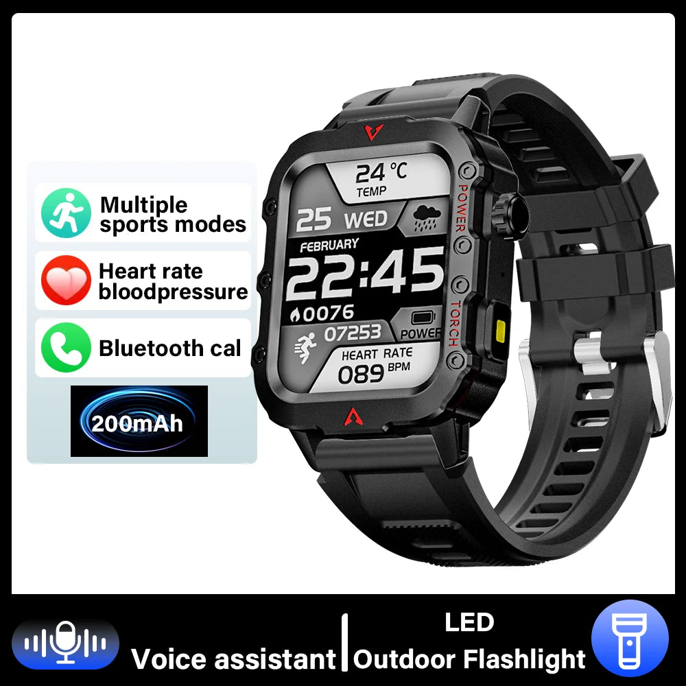 2025 Military Smartwatch, ECG, Waterproof, Bluetooth Call