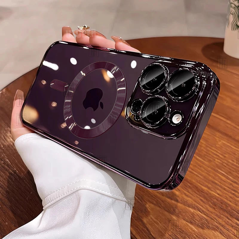 New Official Desert Gold Phone Case For iPhone 16 15 14 13 12 11 Pro Max Plus Clear Magsafe Magnetic Lens Protect Soft Cover