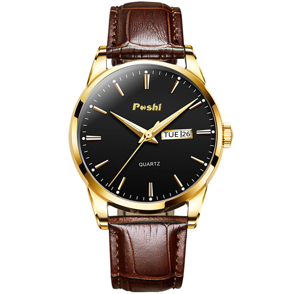 Bochi Luxury Leather Waterproof Watch