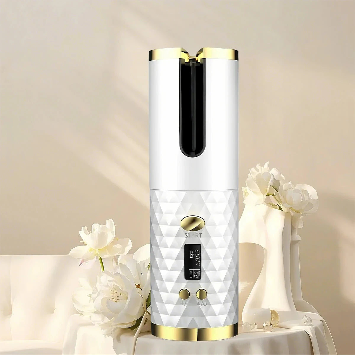 pink automatic curling iron