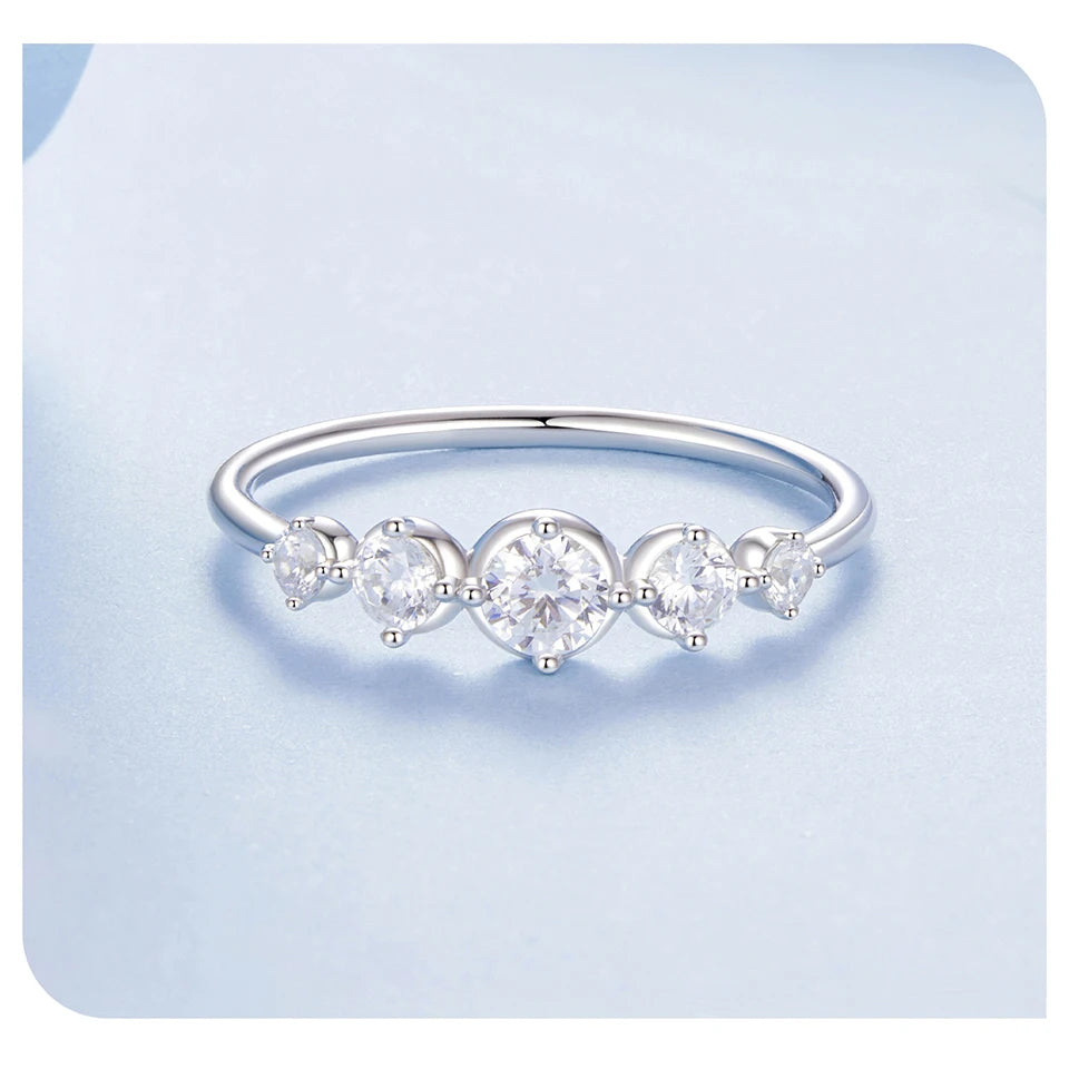 Women’s White Gold Plated Silver Ring