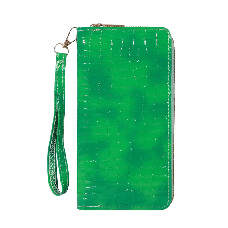 Classic Large Capacity Clutch Purse with Zipper