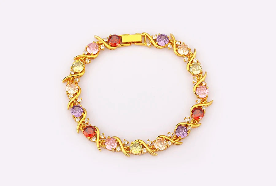 "Zircon Charm Chain Bracelet – Women’s Jewelry"