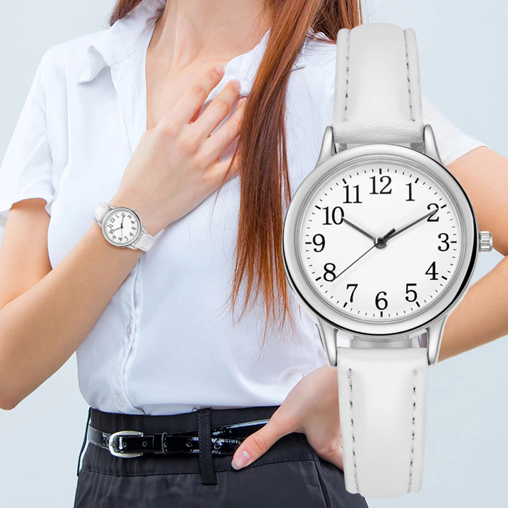 Women’s Fashion Quartz Watch – Easy Read, PU Strap