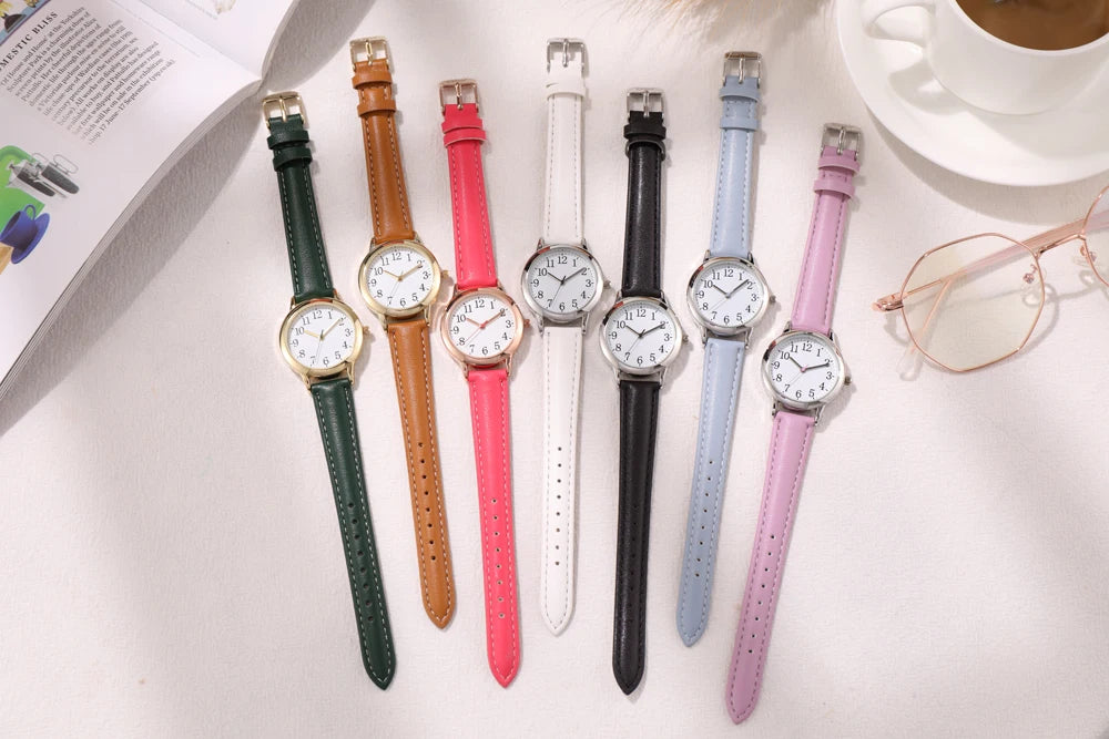 Women’s Fashion Quartz Watch – Easy Read, PU Strap