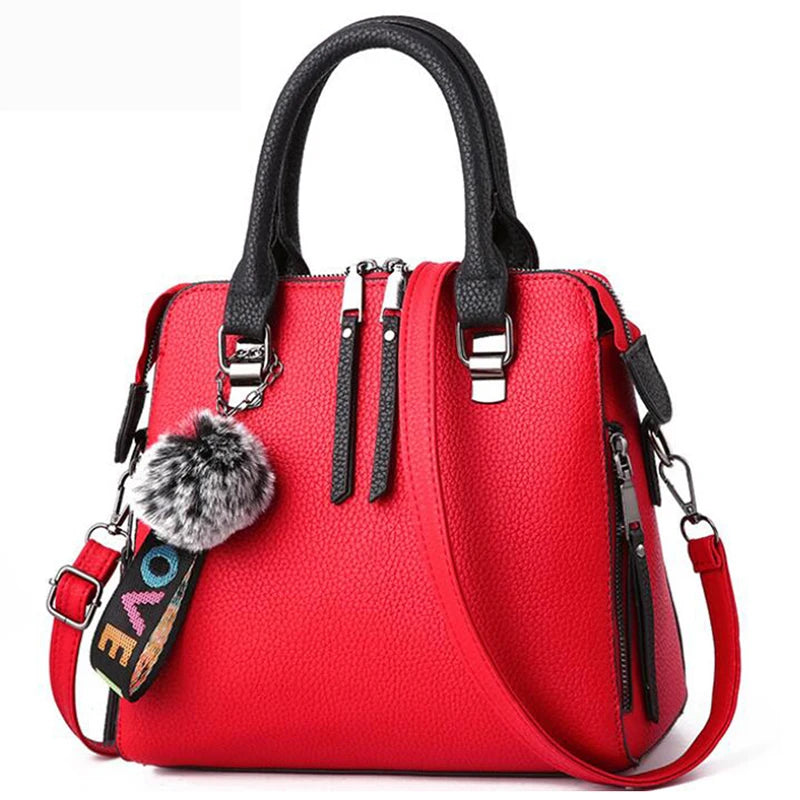 Solid Color Flap Shoulder Bag