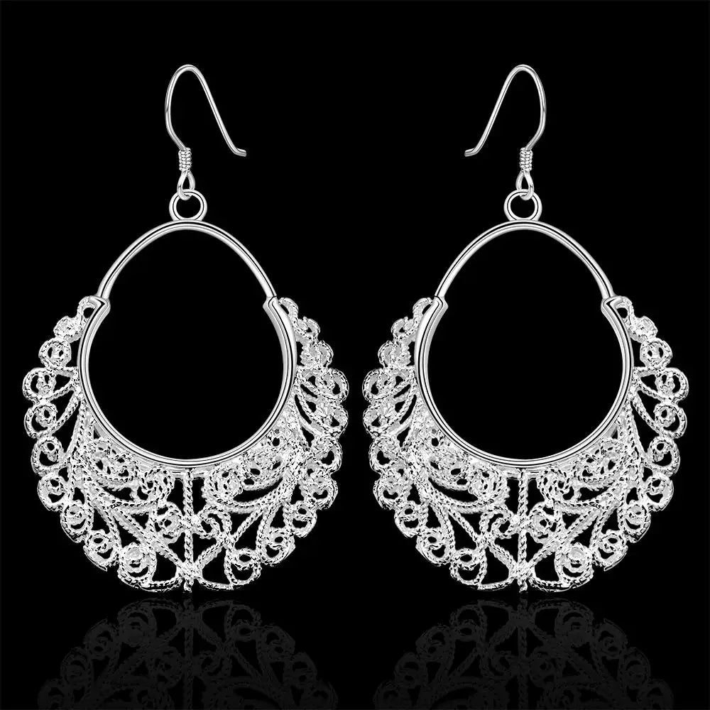 Luxury 925 Sterling Silver Vintage Earrings