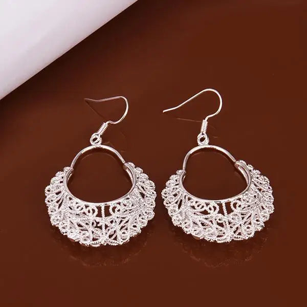 Luxury 925 Sterling Silver Vintage Earrings