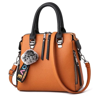 Solid Color Flap Shoulder Bag