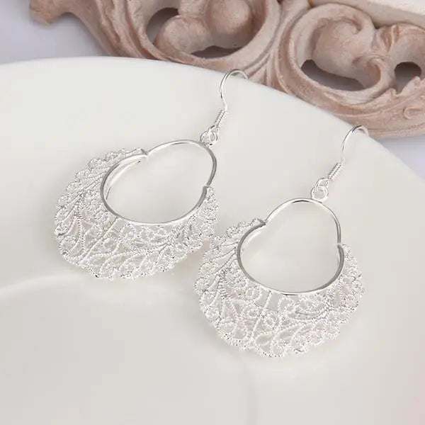 Luxury 925 Sterling Silver Vintage Earrings