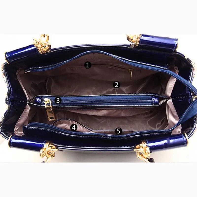 Embroidery Leather Shoulder Bag