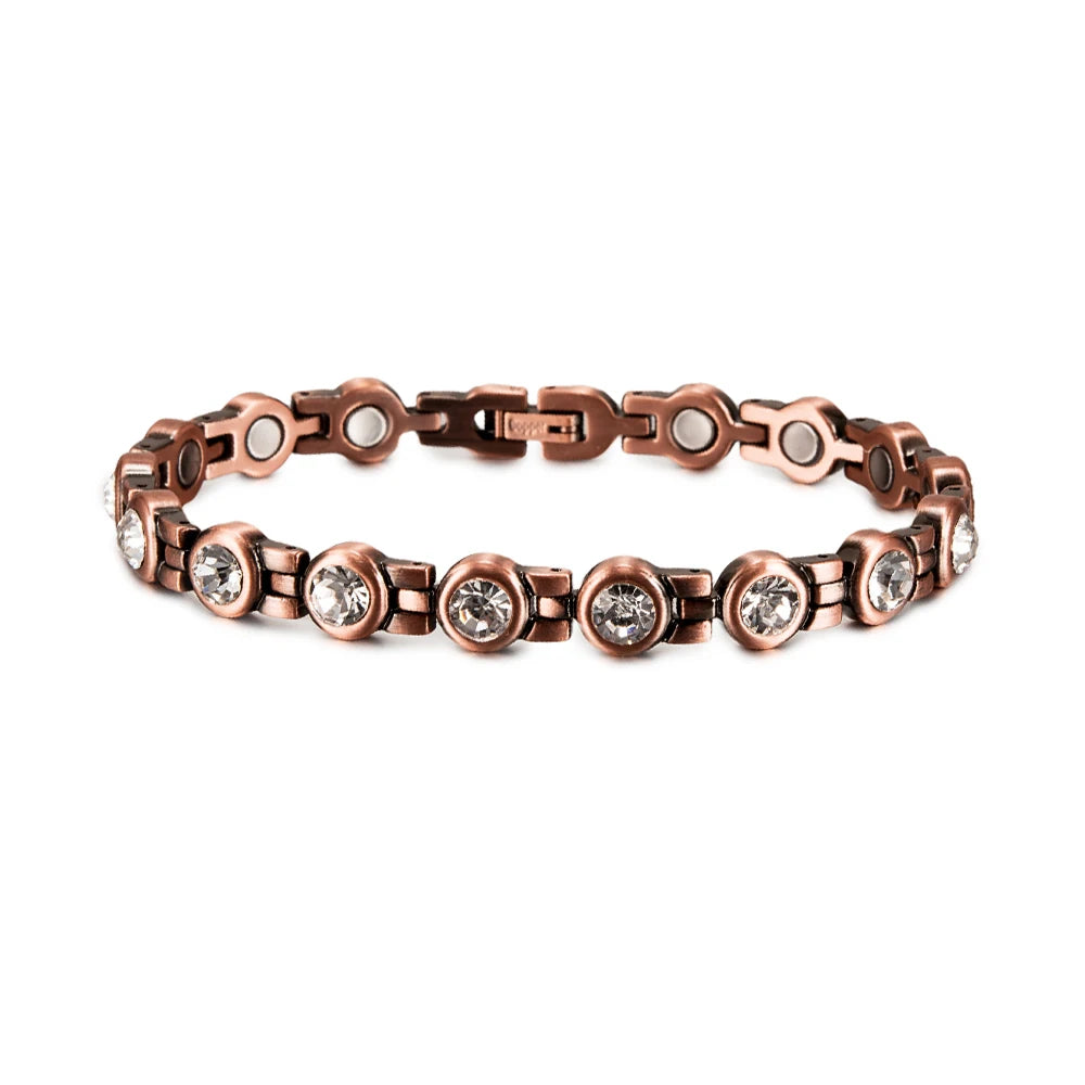 Magnetic Copper CZ Bracelet for Women”