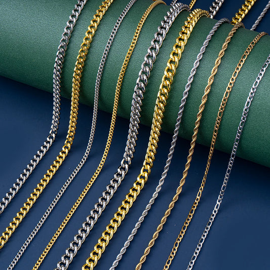 Basic Figaro Chain Necklace Men