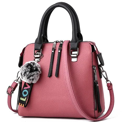 Solid Color Flap Shoulder Bag