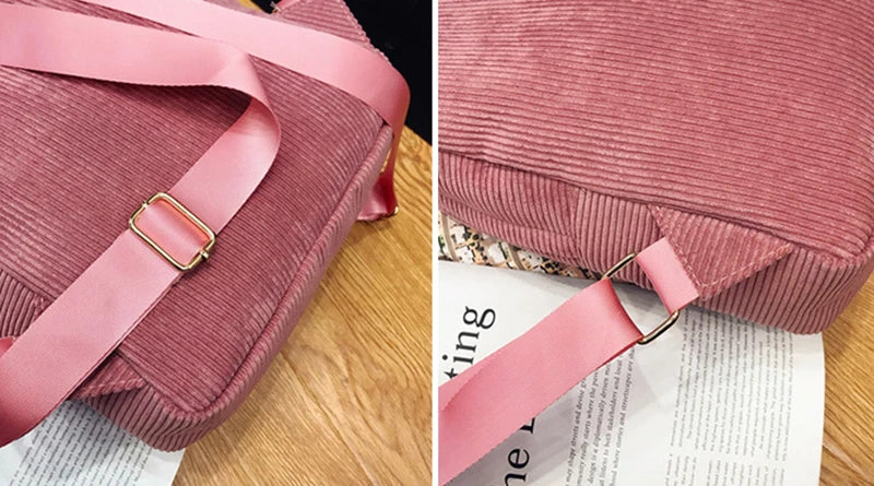 Casual Corduroy Backpack