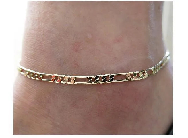 Butterfly Pendant Anklet, Gold & Silver