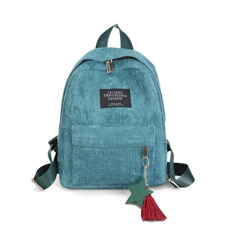Casual Corduroy Backpack