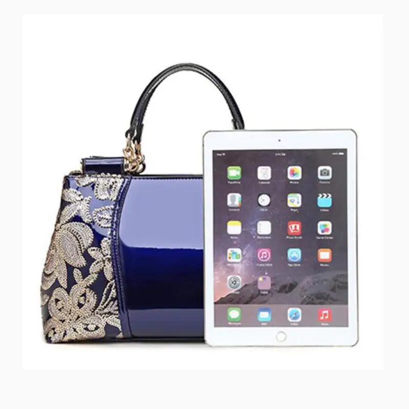 Embroidery Leather Shoulder Bag