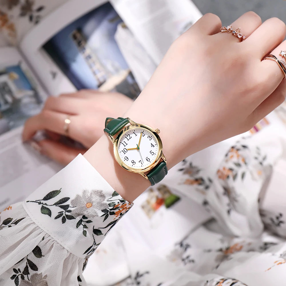 Women’s Fashion Quartz Watch – Easy Read, PU Strap