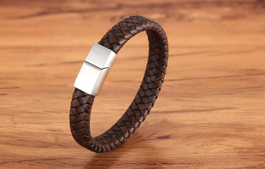 Brown Leather Bracelet for Men