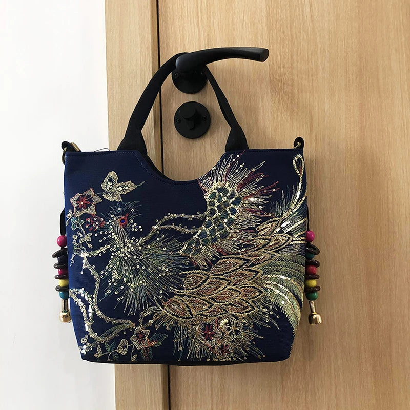 Boho Peacock Shoulder Bage
