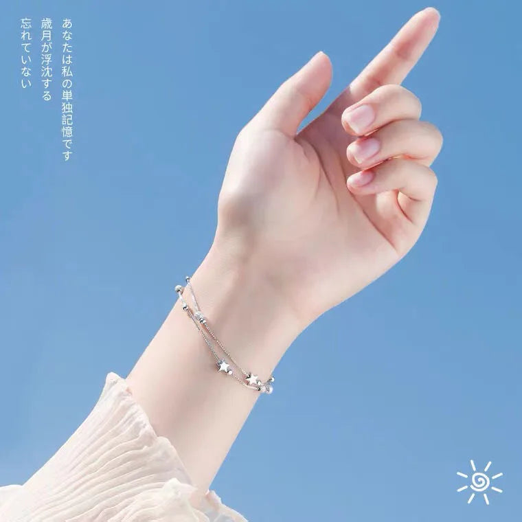 “925 Silver Luxury Charm Chain Bracelet 20CM”