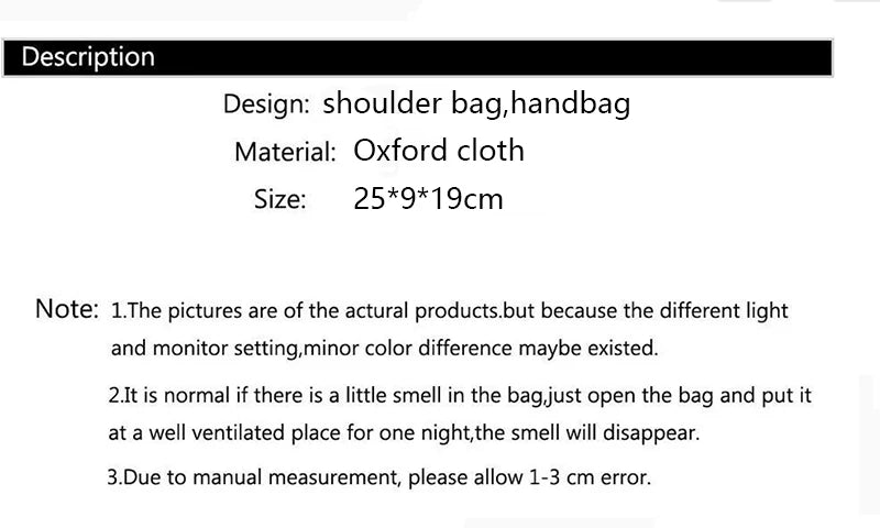 Waterproof Oxford Messenger Bag