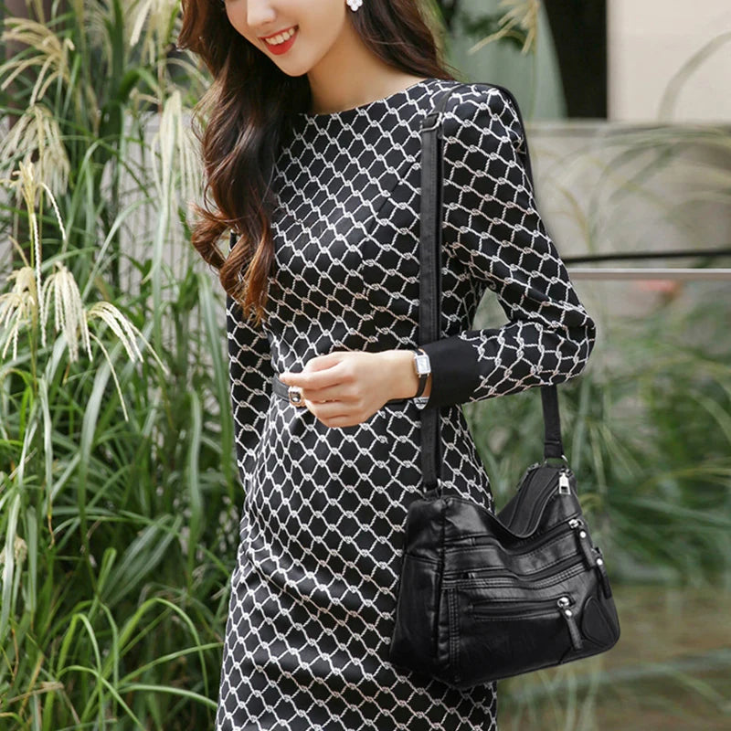 Double-layer Messenger Tote