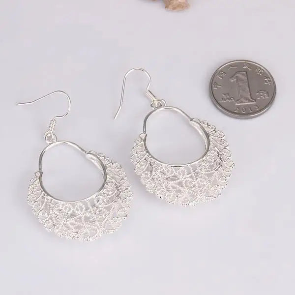 Luxury 925 Sterling Silver Vintage Earrings