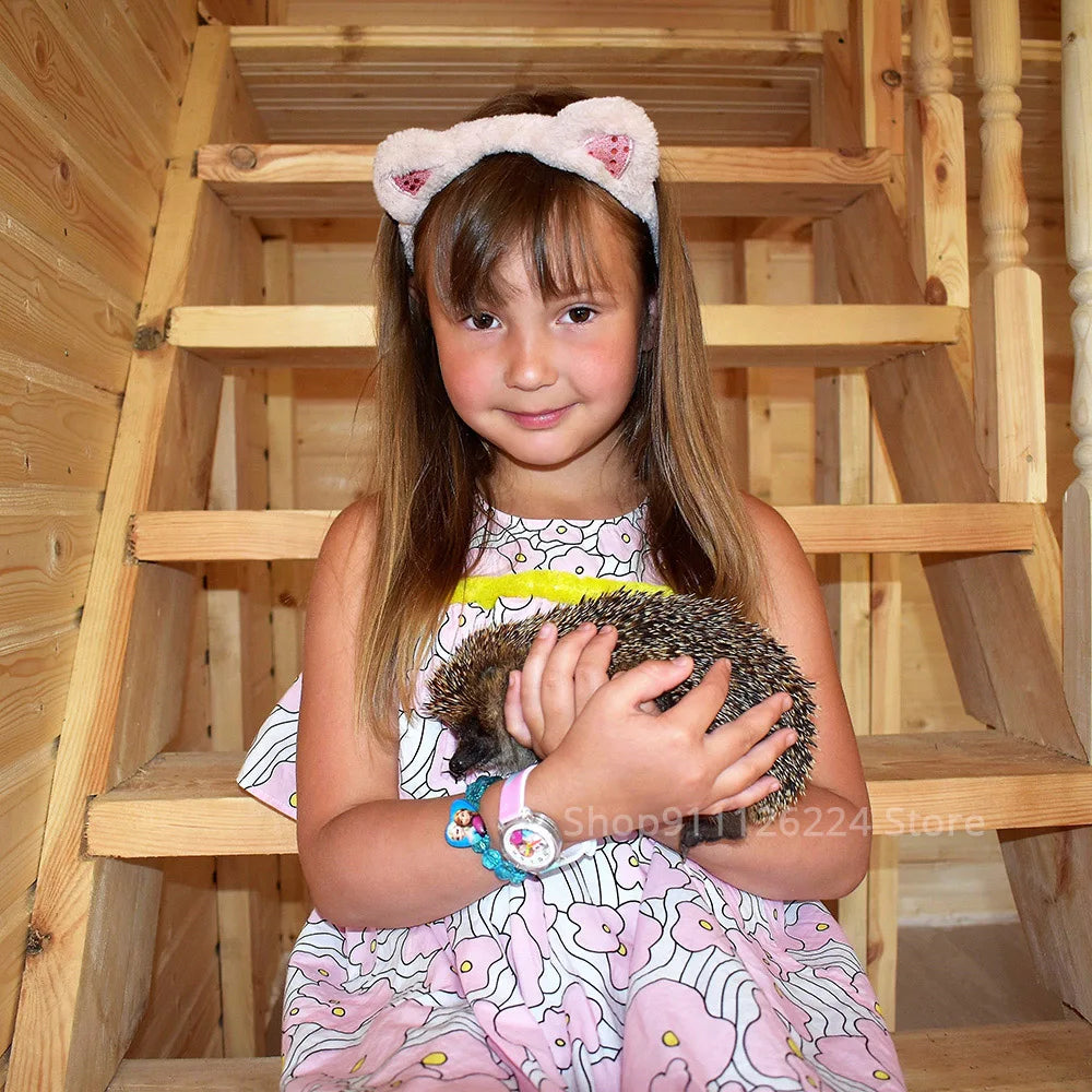 Kids Fashion Elsa Cartoon Light-Up Watch with Bracelet